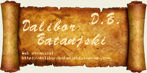 Dalibor Batanjski vizit kartica